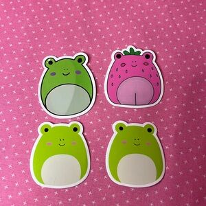 Squishmallow Stickers Frog Bundle 4 stickers
